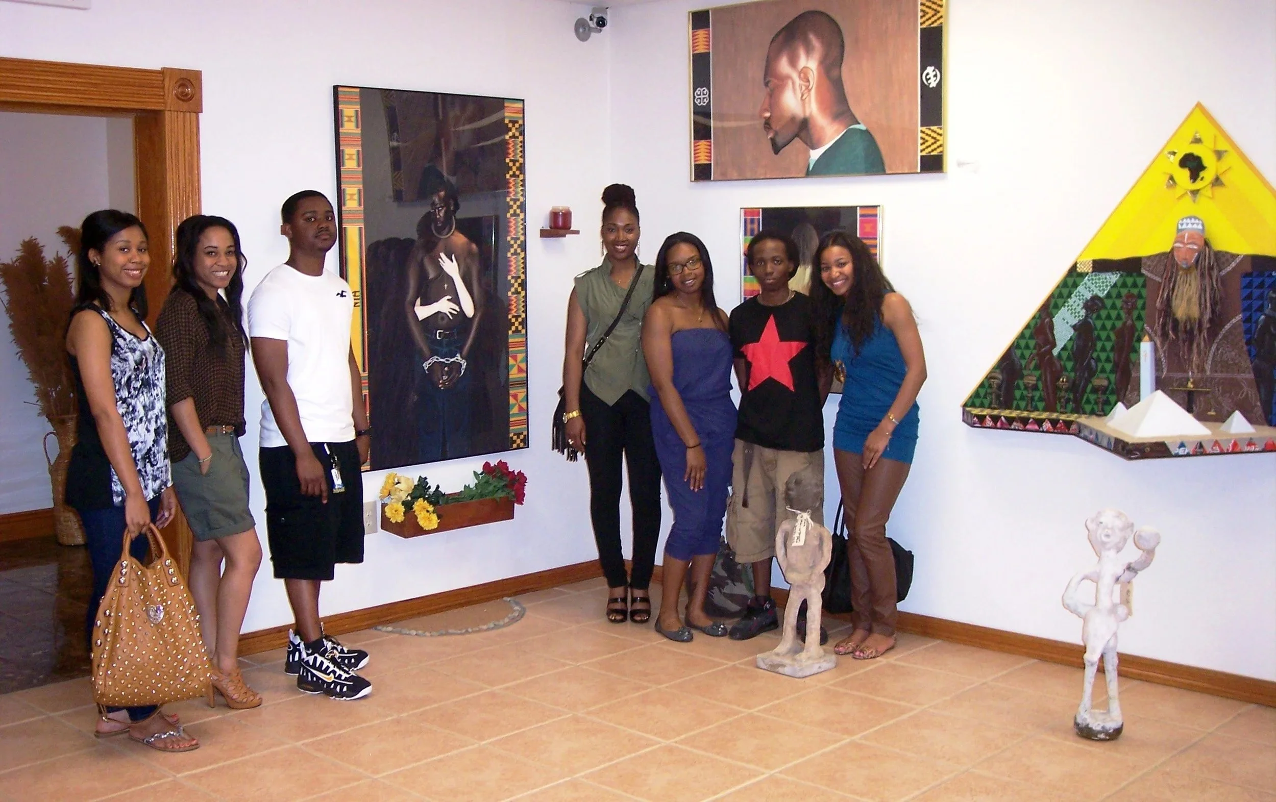  CAS at the TAAHM (Tangipahoa African American Heritage Museum) in front of our Professor (Robert Cox) art work. 