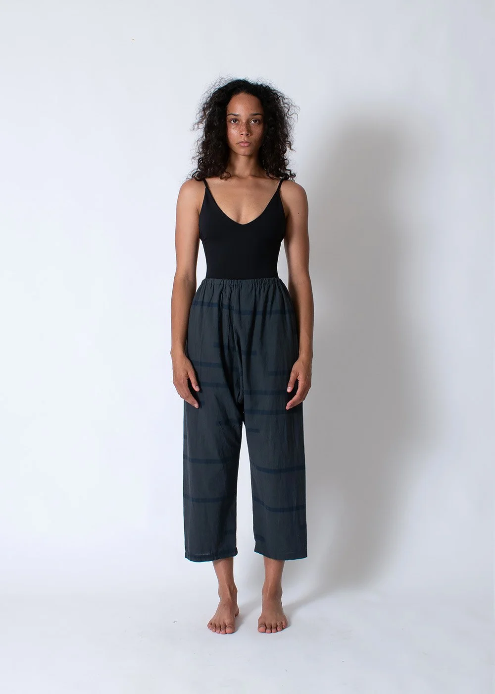 Uzi Pant Charcoal Broken Stripe