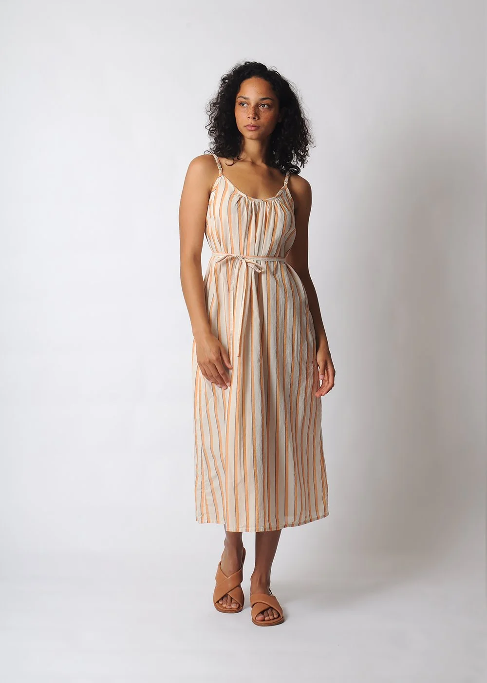 Conifer Summer Dress Peach Stripe