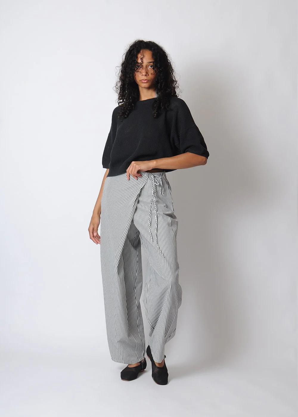 Proche Apron Striped Pant