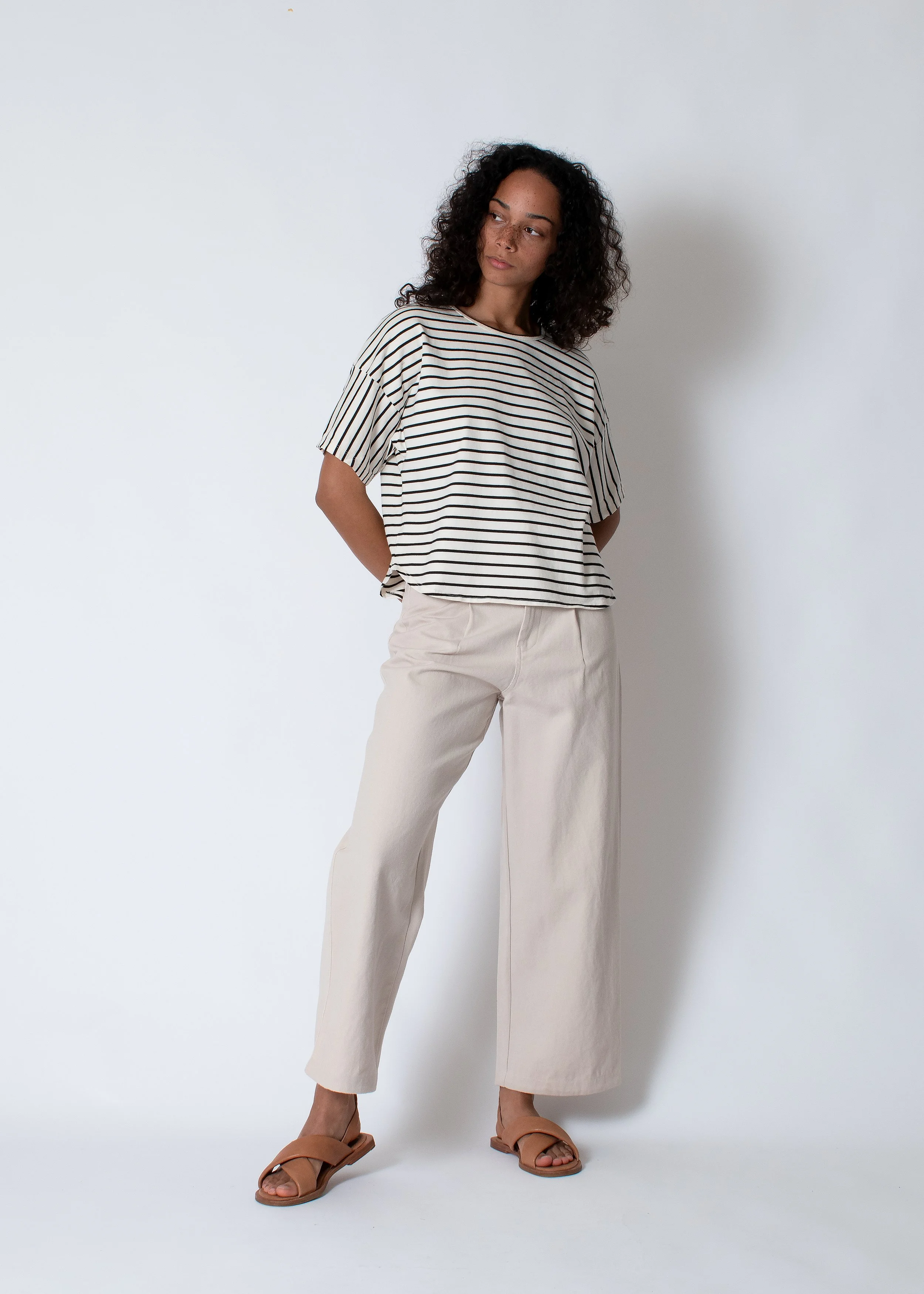 Conifer Pullover Top Natural Stripe