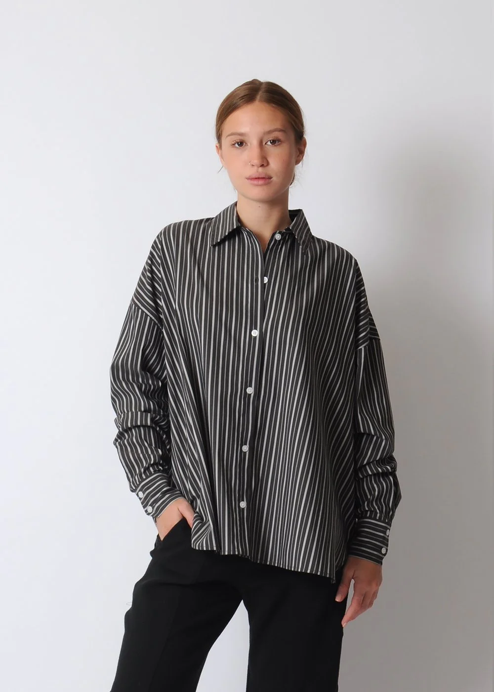 Proche Oversized Stripe Button Down