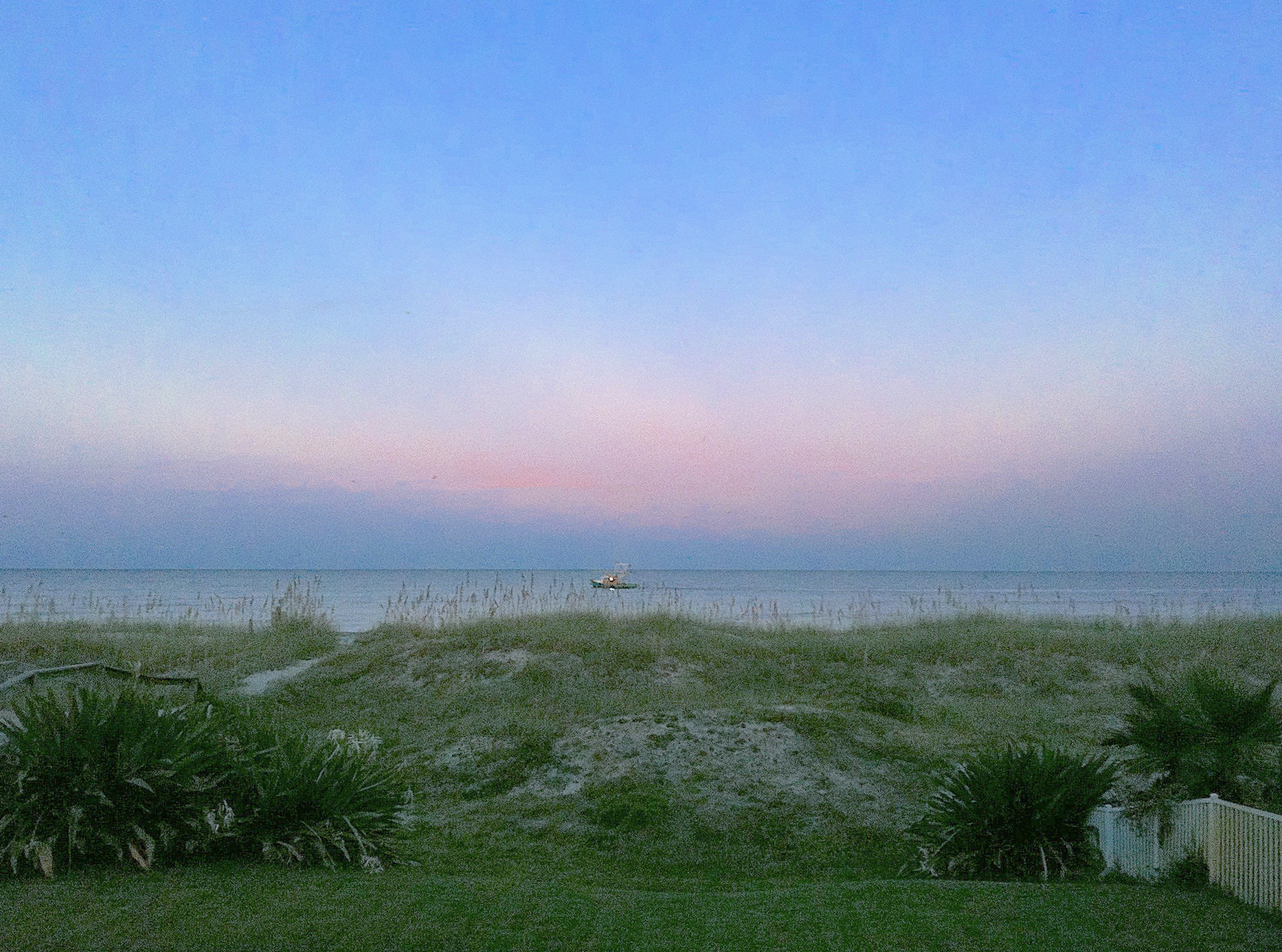 Pink Sunrise over Blue Sky