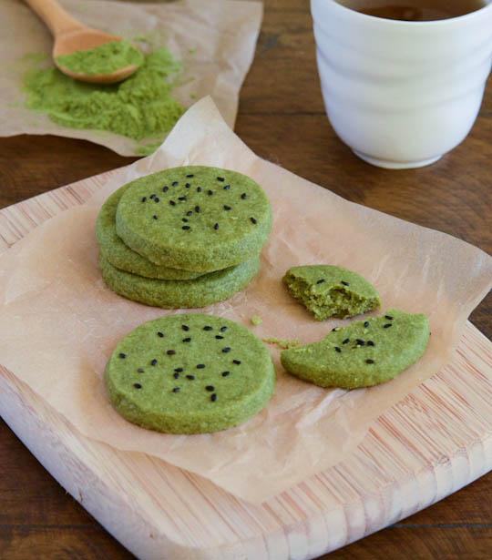 Green Tea Shortbread Cookies