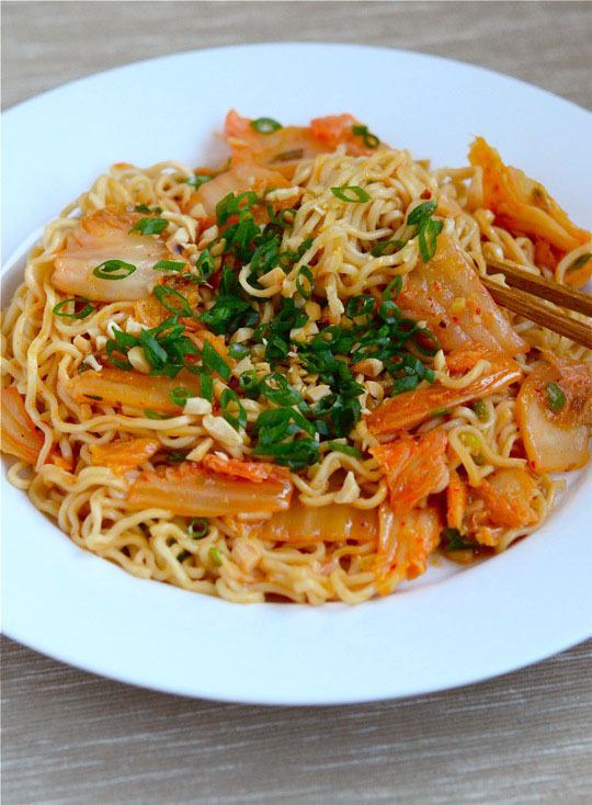 Kimchi Scallion Noodles