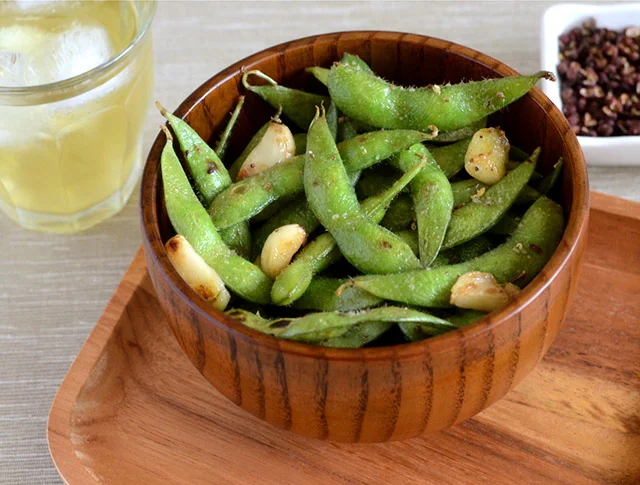 Garlic Edamame with Sichuan Pepper | Appetite for China