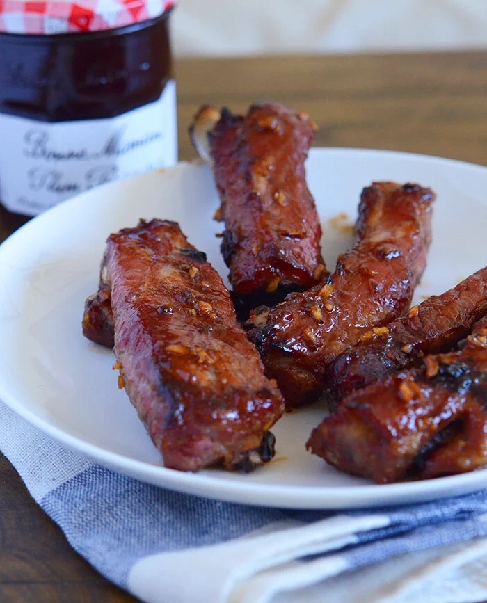 Chinese Pork Ribs with Plum Preserves 