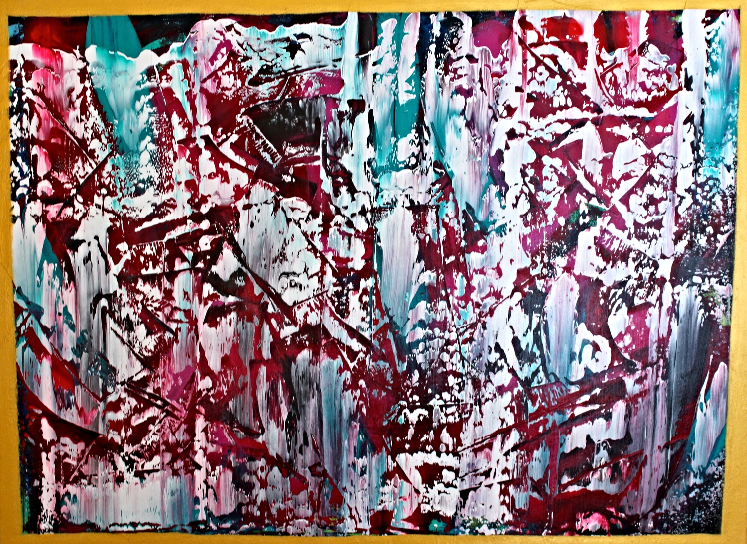 brittle red and pink