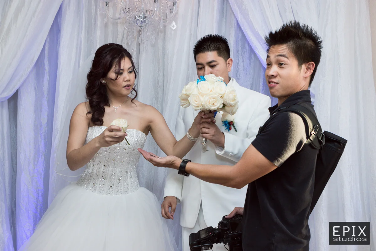 "I wasn't going to steal your rings, I swear!" (Straight face) 
