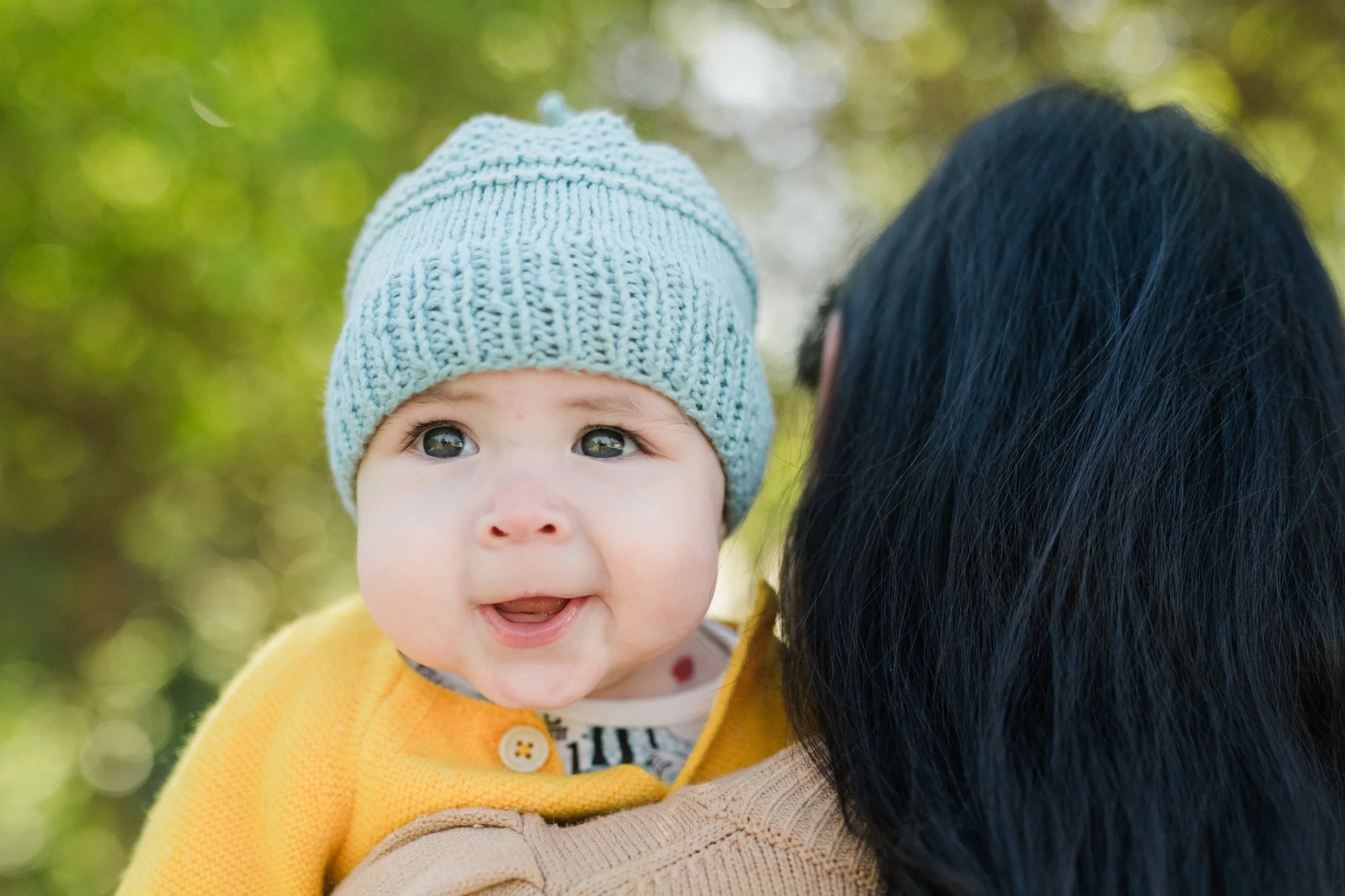 Playful six month portraits in Downtown Durham: NC Mini Session Photographer 