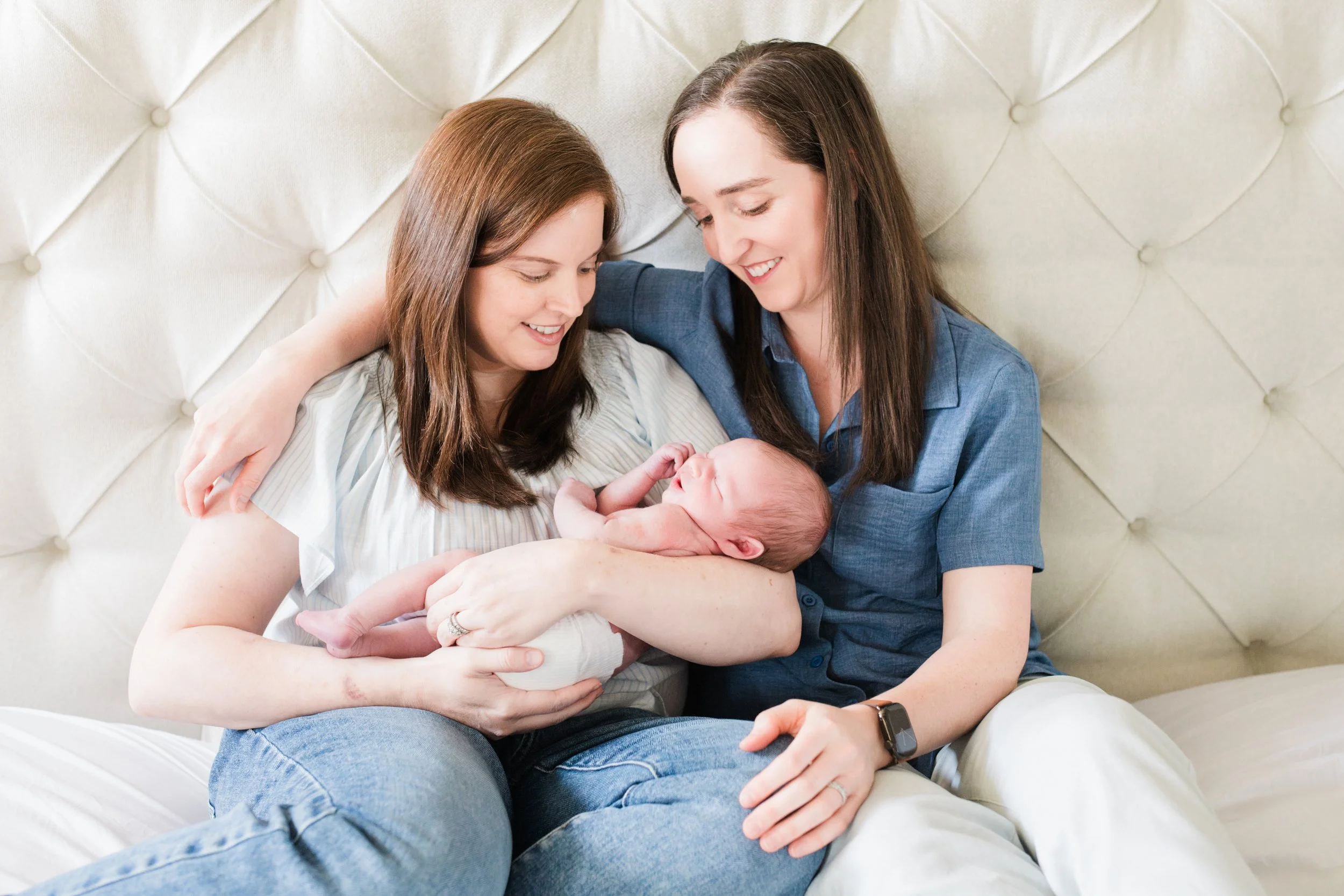 Big Brother and Moms Welcome Baby: Durham, NC Newborn Photographer