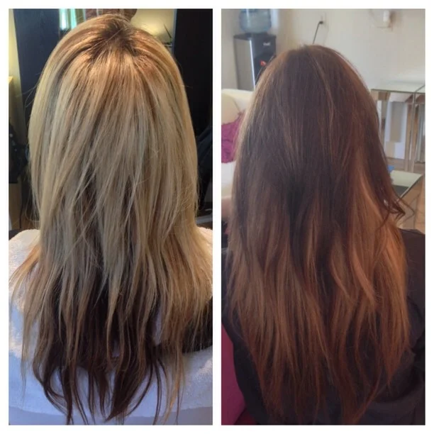 Who's ready for fall?! Summer blonde to fall brunette! @milazzomattey #hair #color #milazzomattey by jscal31