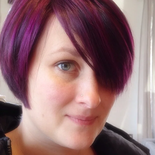 @lifeofkatburt is the coolest mom! #pravana #wildorchid #violet #haircolor #milazzomattey #njsalon by milazzomattey