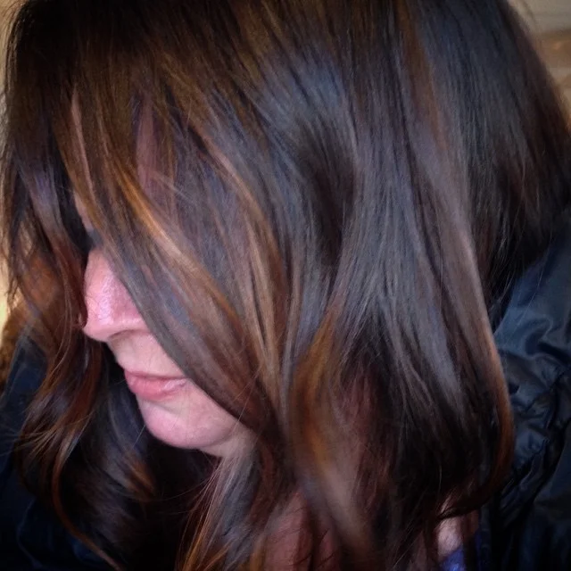Subtle highlights done with #balayage technique of painting lighter color through the ends of this rich mocha brown. Makes the layers really pop! #mm #MILAZZOMATTEY #njsalon #milltownNJ by milazzomattey