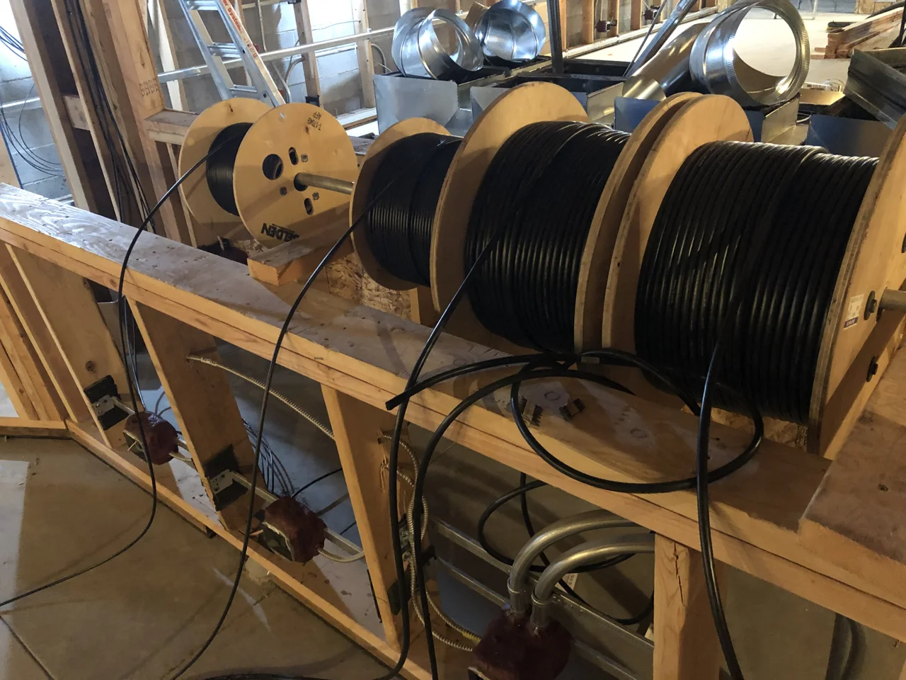 Cat6, quad and eight pair mic line cable.