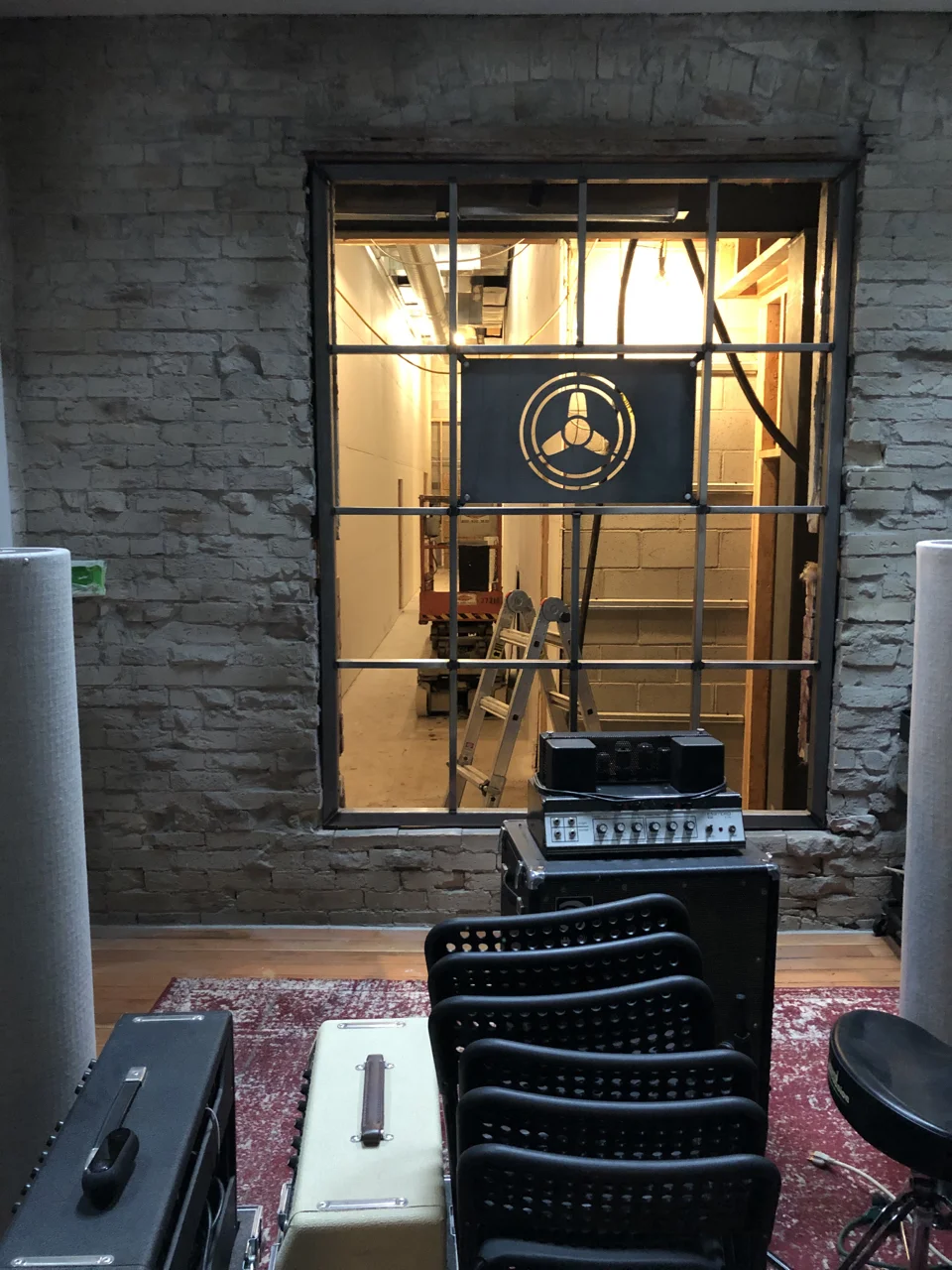 Looking out of the lounge into the new hallway.