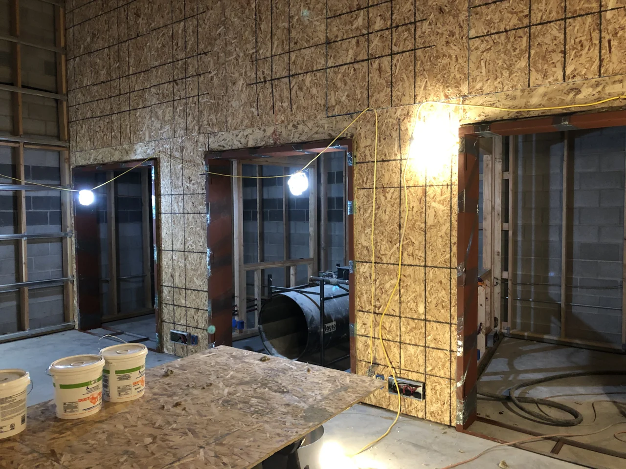 Studio 1 iso booths with door frames.