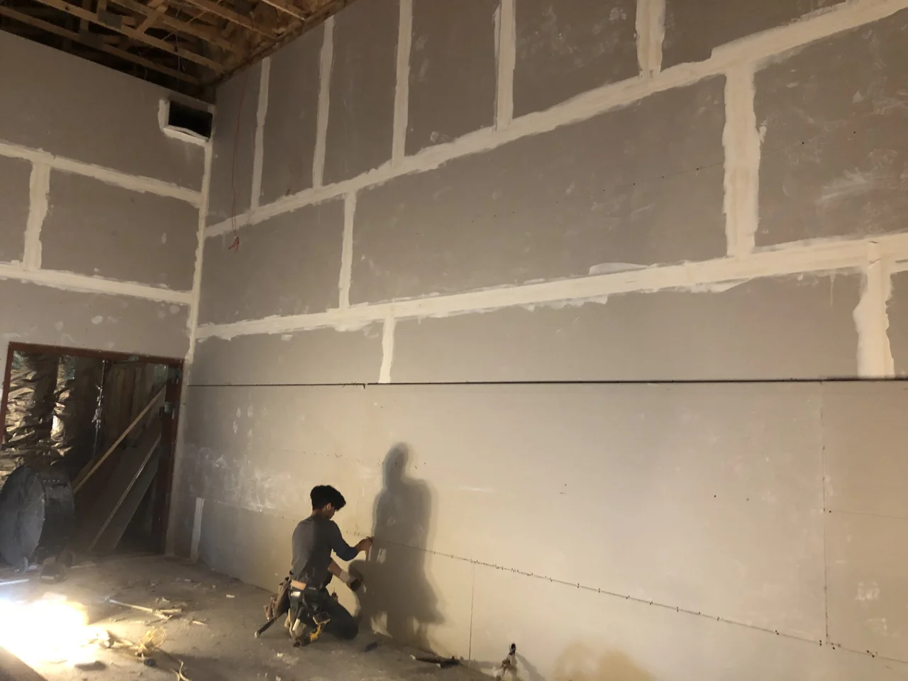 Third layer going up in tracking room 1.