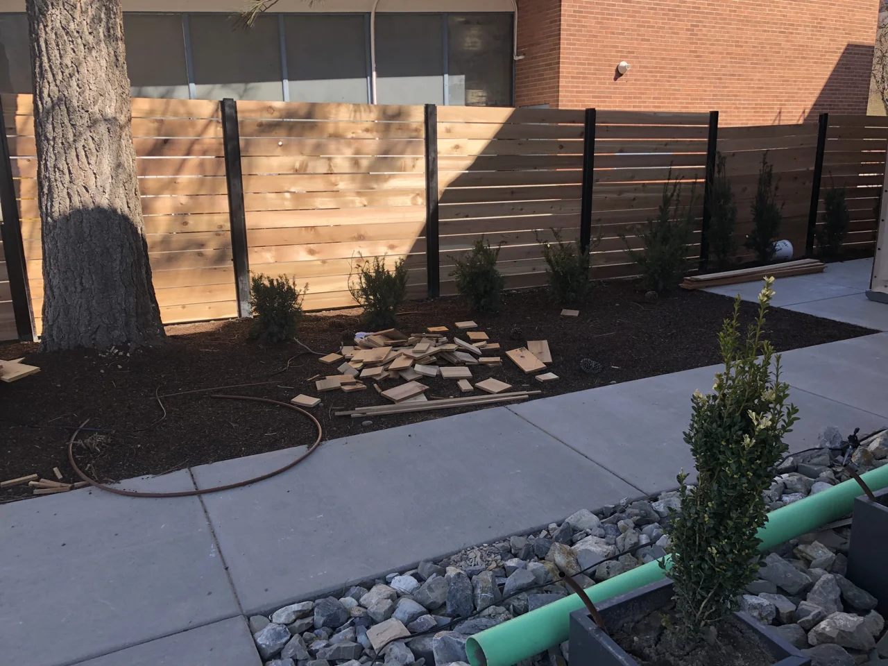 The fence looks great and I’m really happy with the way the front yard is starting to feel. Looking forward to the plants growing in.