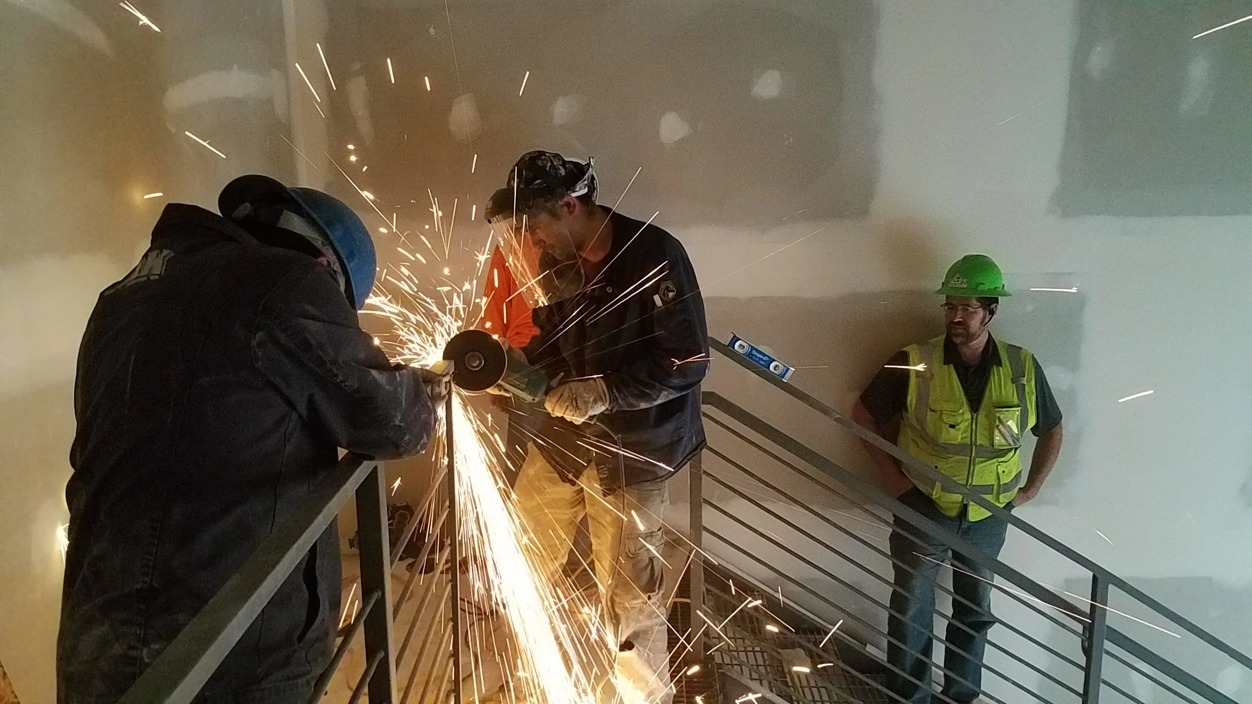 Our metal railing for the instrument storage room arrived and was installed this week.