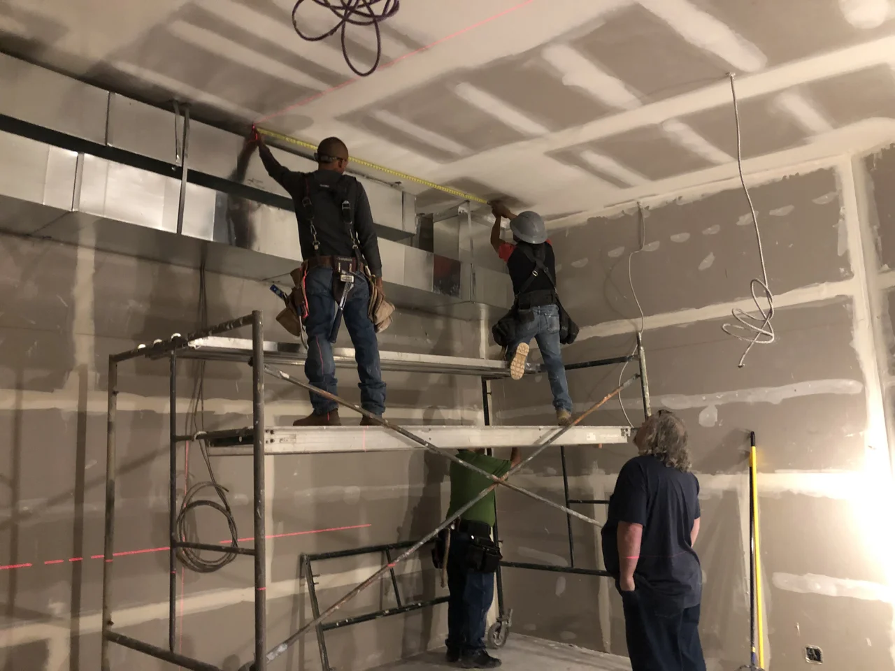 Tony, on the right, has worked to implement Wes Lachot’s designs many times and it shows. He is a master of angles and the math behind the measurements and is able to explain things and get the crew on the same page quickly.