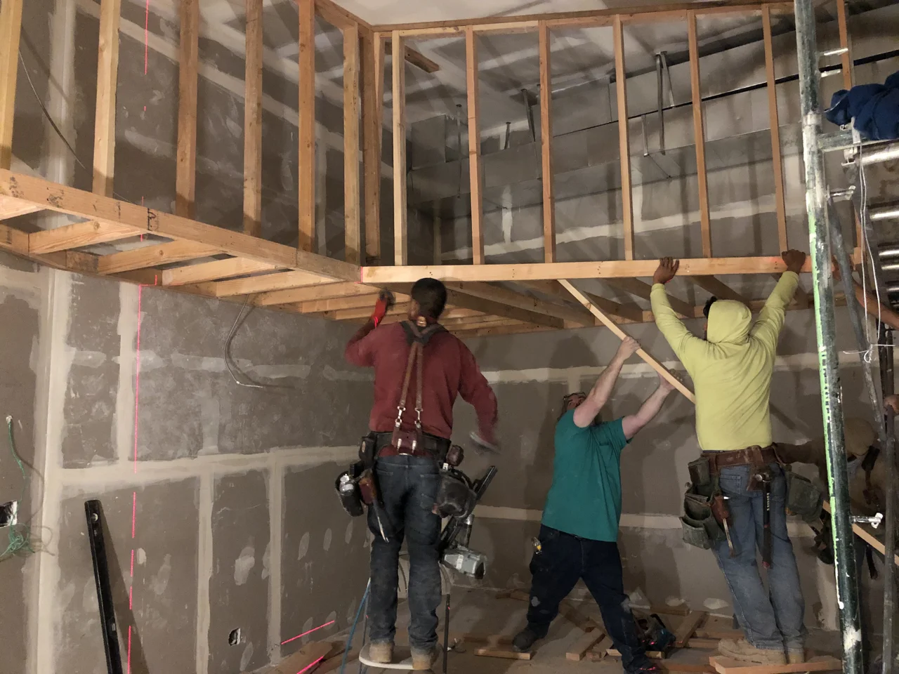 The soffit in control room 1 is huge and serves as a large bass trap while also hiding the hvac ducts.