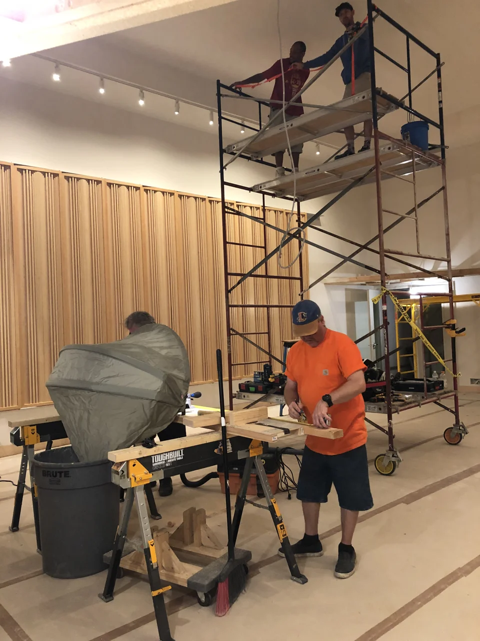 Next project will be hanging the clouds in studio 1. The clouds Wes has designed are just amazing looking and I can’t wait to see them hung.