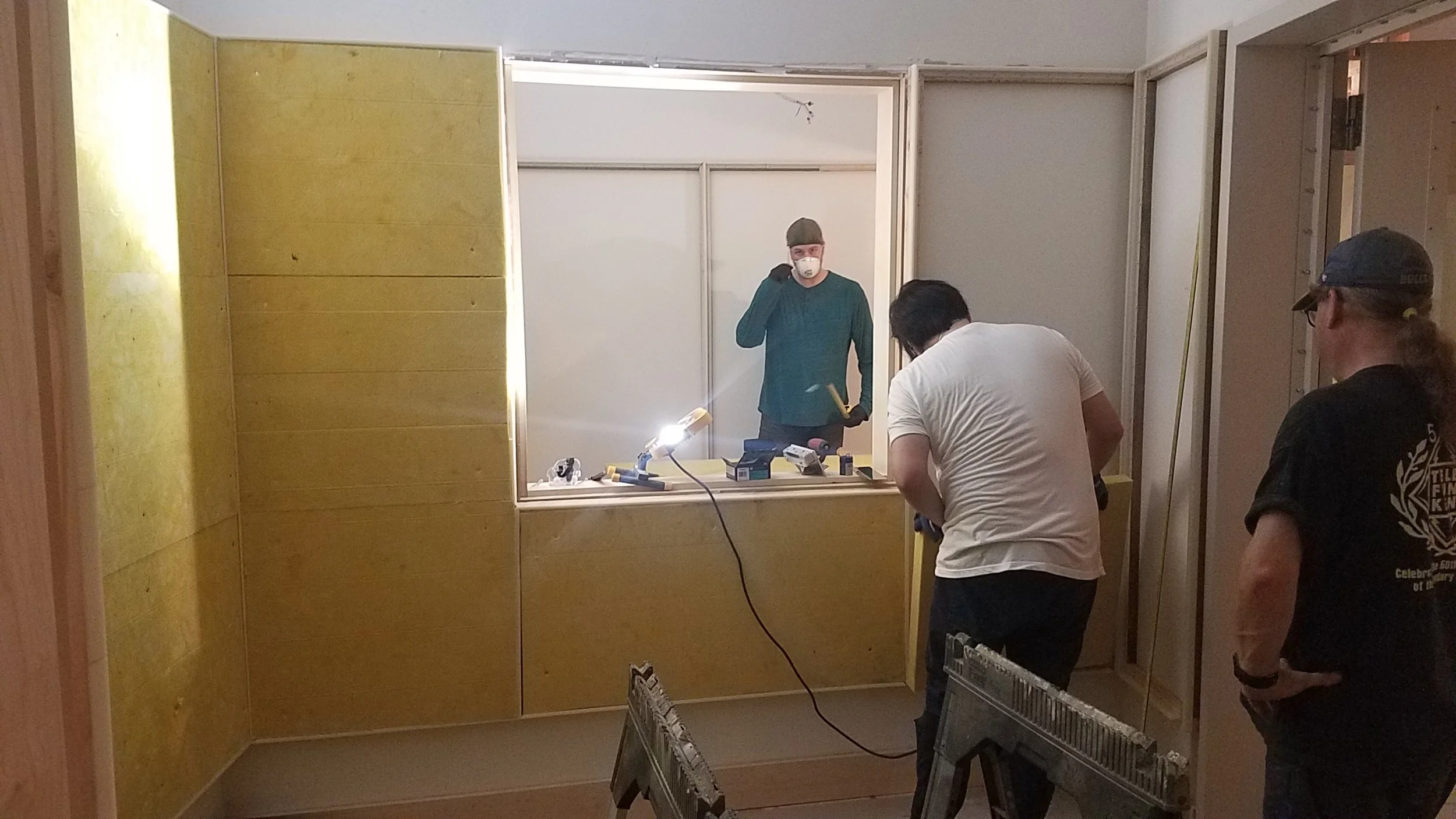 Our engineering crew has been helping Brett Acoustics this week, providing some extra man and woman-power with the 705 installation in addition to other tasks.
