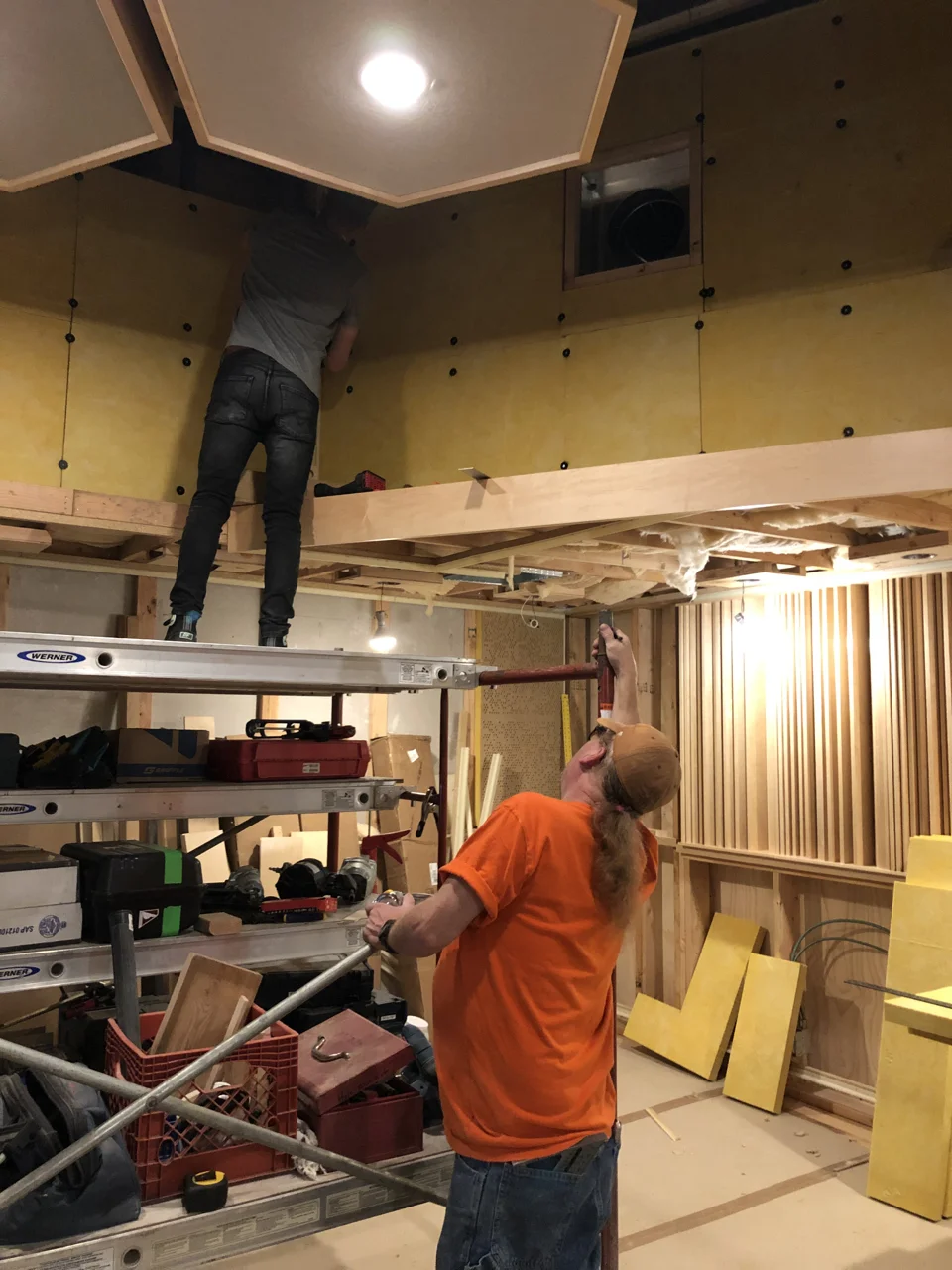705 going up in the control room 1 soffit returns.