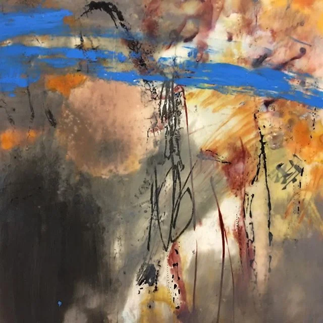 Working! #kimgabelart #artofinstagram #abstract #wip #closeup #encaustic