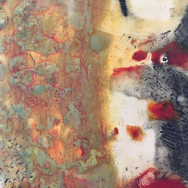 #kimgabelart #artofinstagram #abstractart #closeup #encaustic