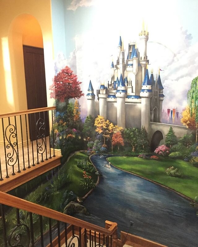 Which Disney Castle is your favorite?

Every park has a castle as it&rsquo;s focal point and we did the same thing in this home. In the center of the home is this huge beautiful stairwell castle scene. .
.
.
.
.
#murals #sleepingbeautycastle #postive
