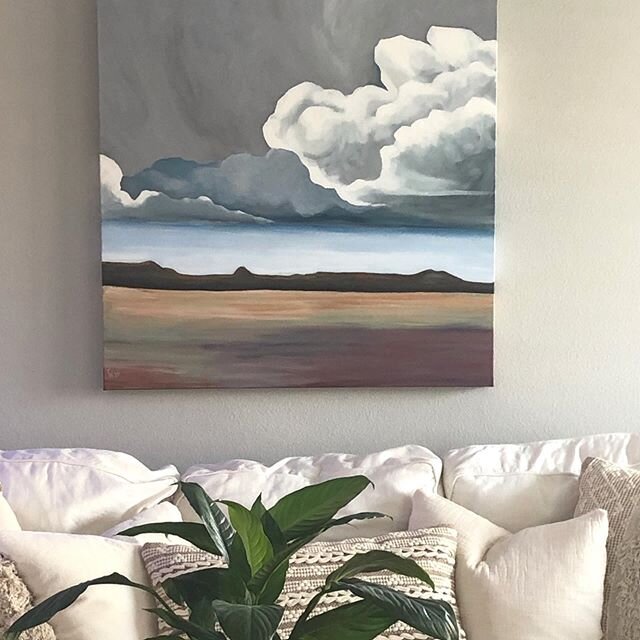 Decided to paint a picture for my friend. Looks pretty nice with her couch! What is everyone else doing with this time off?