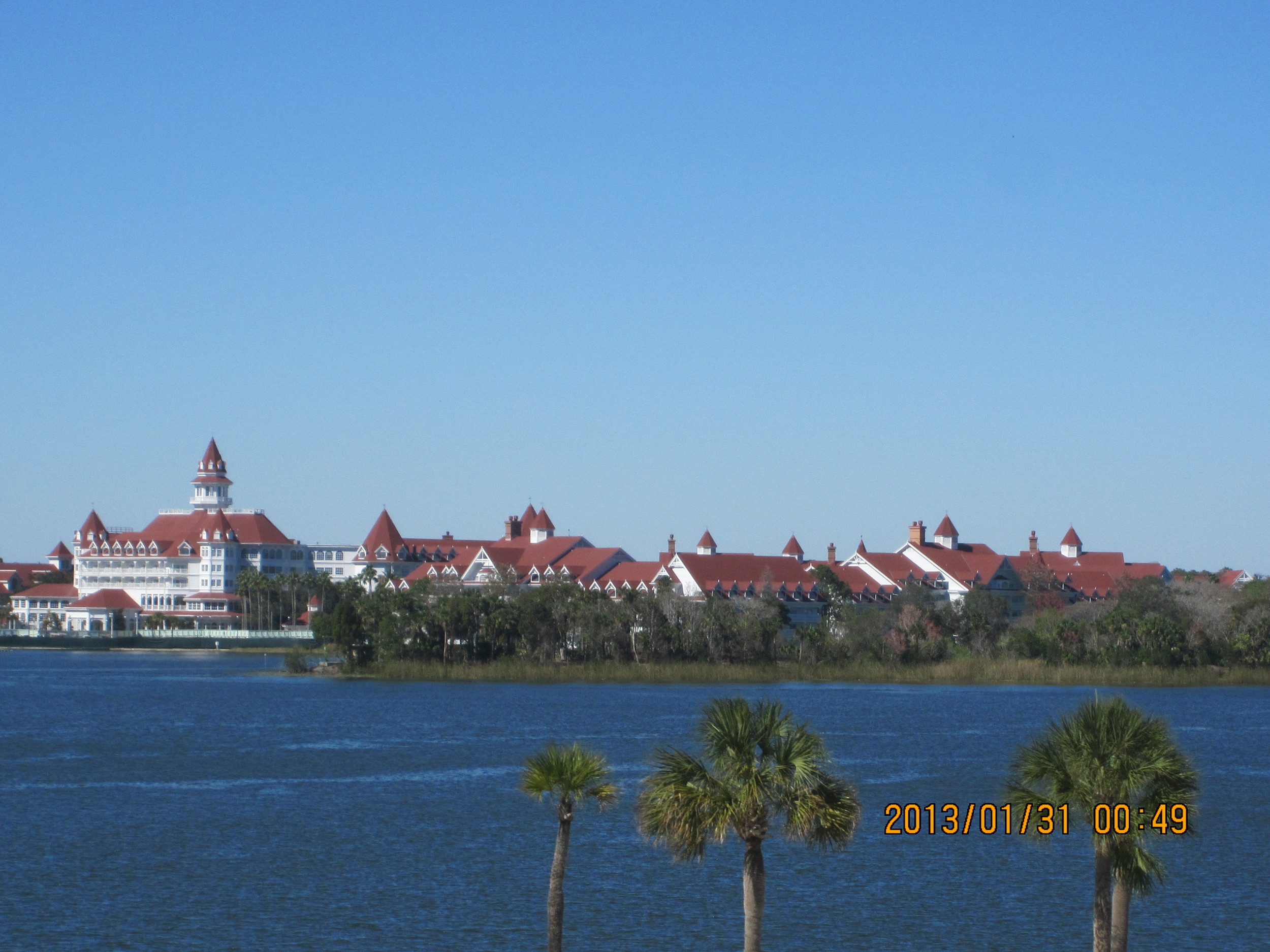 A view of the Grand Floridian from the monorail