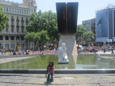Yeah, that's me trying to recreate the pose from the statue. The pose was a lot more awkward than I realized.