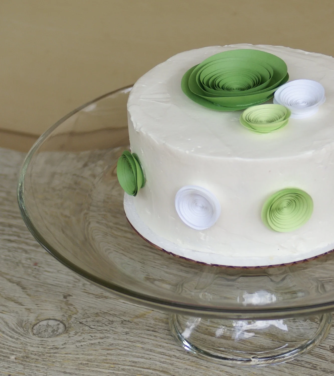 Simple Paper Flower Cake Topper