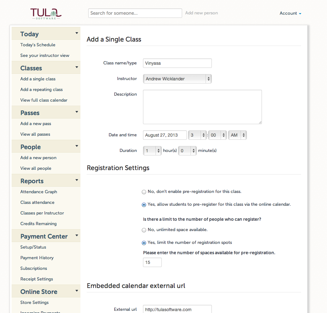 Enable registrations