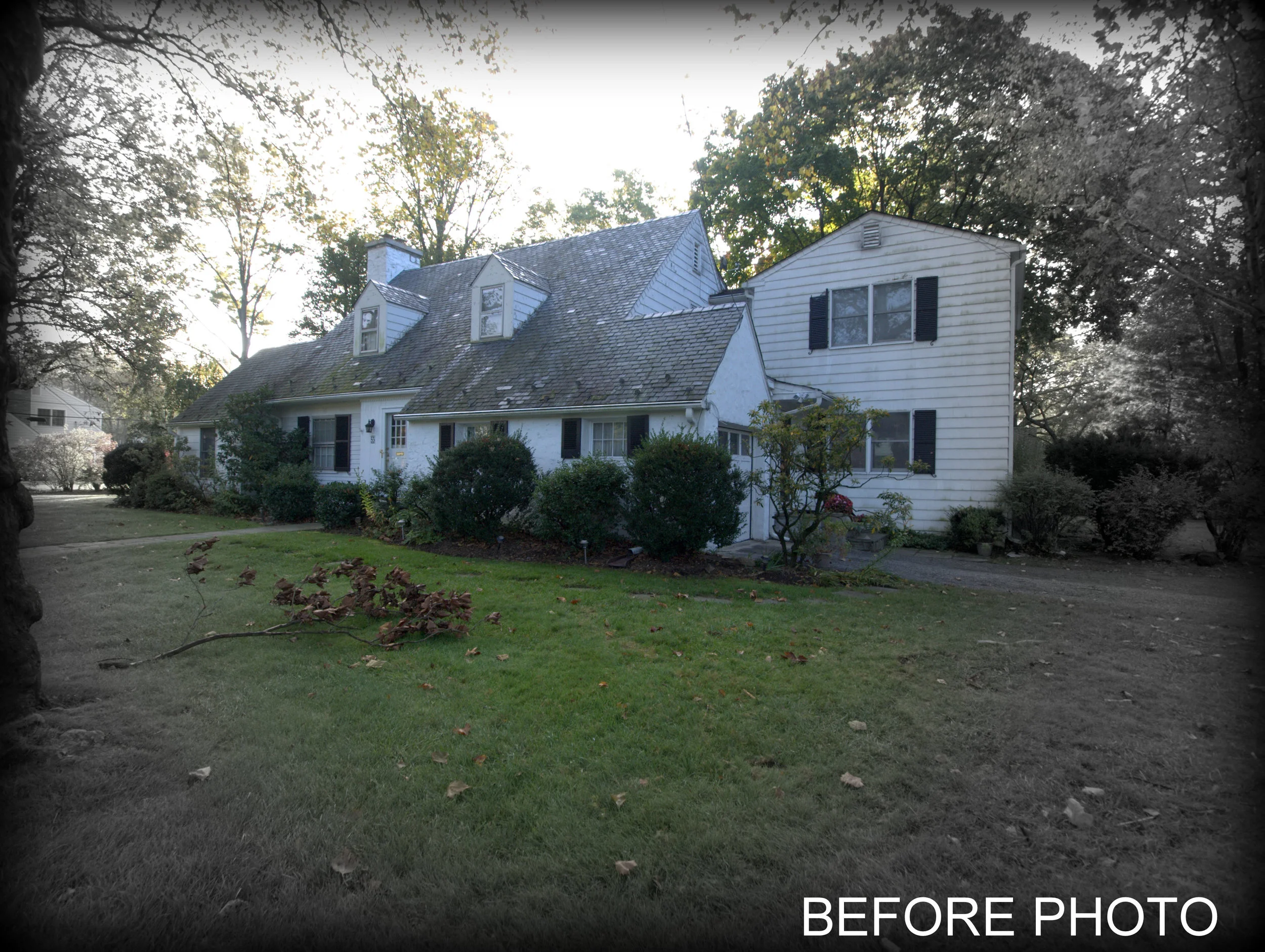 The primary two story addition comprised of a new full basement. We also expanded the basement under a prior addition built with only a crawl space in 1975. The entire exterior cladding, windows, and roof were replace with the addition project.