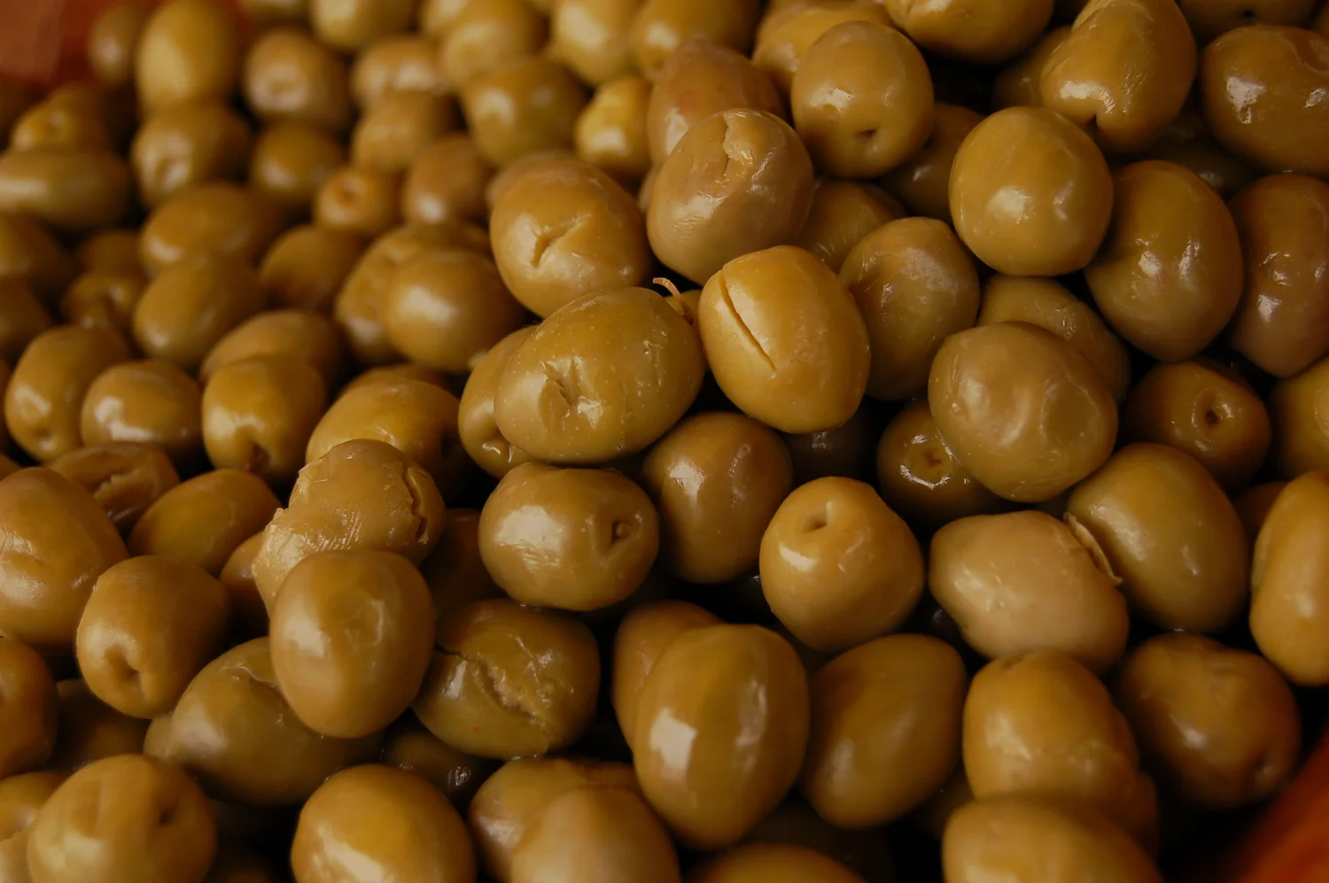 Mold on olives in brine