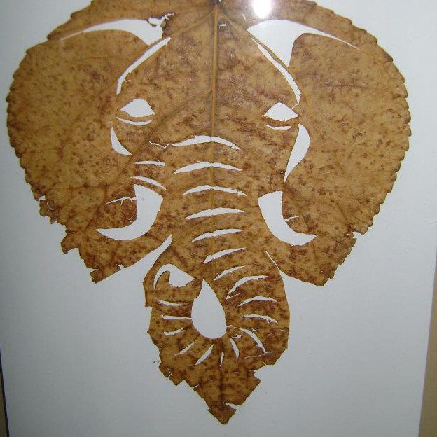 My very first leaf carving, "The Matriarch" (October 2007)