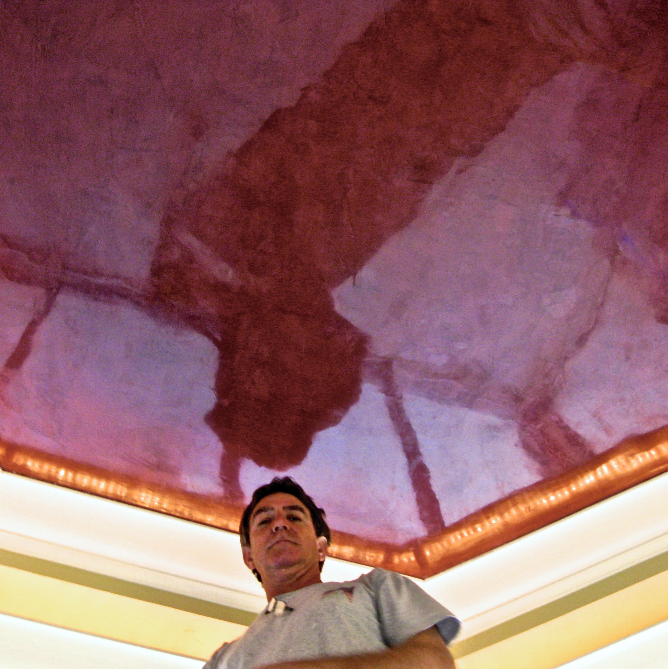 Jonathan Pettus at work on high polished Venetian Plaster at private residence.