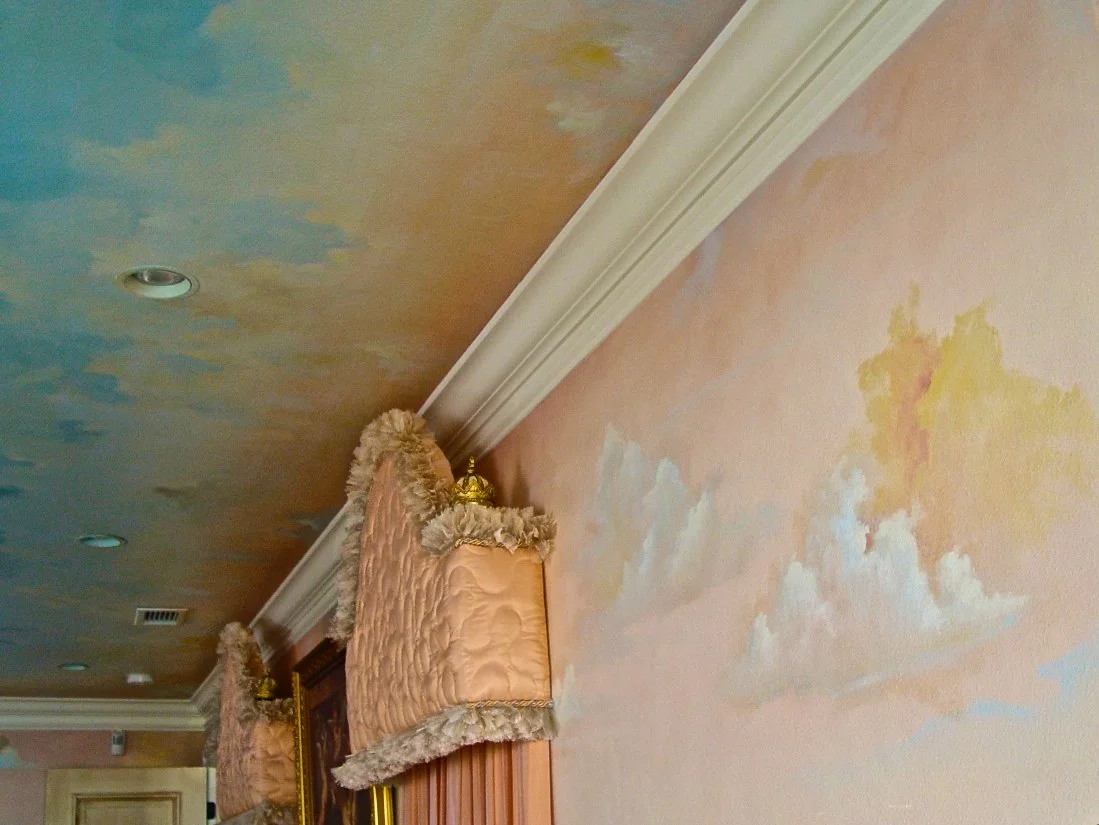 Transparent oil glazing creats a sophisticated palette for this sunset painting for a child's room.