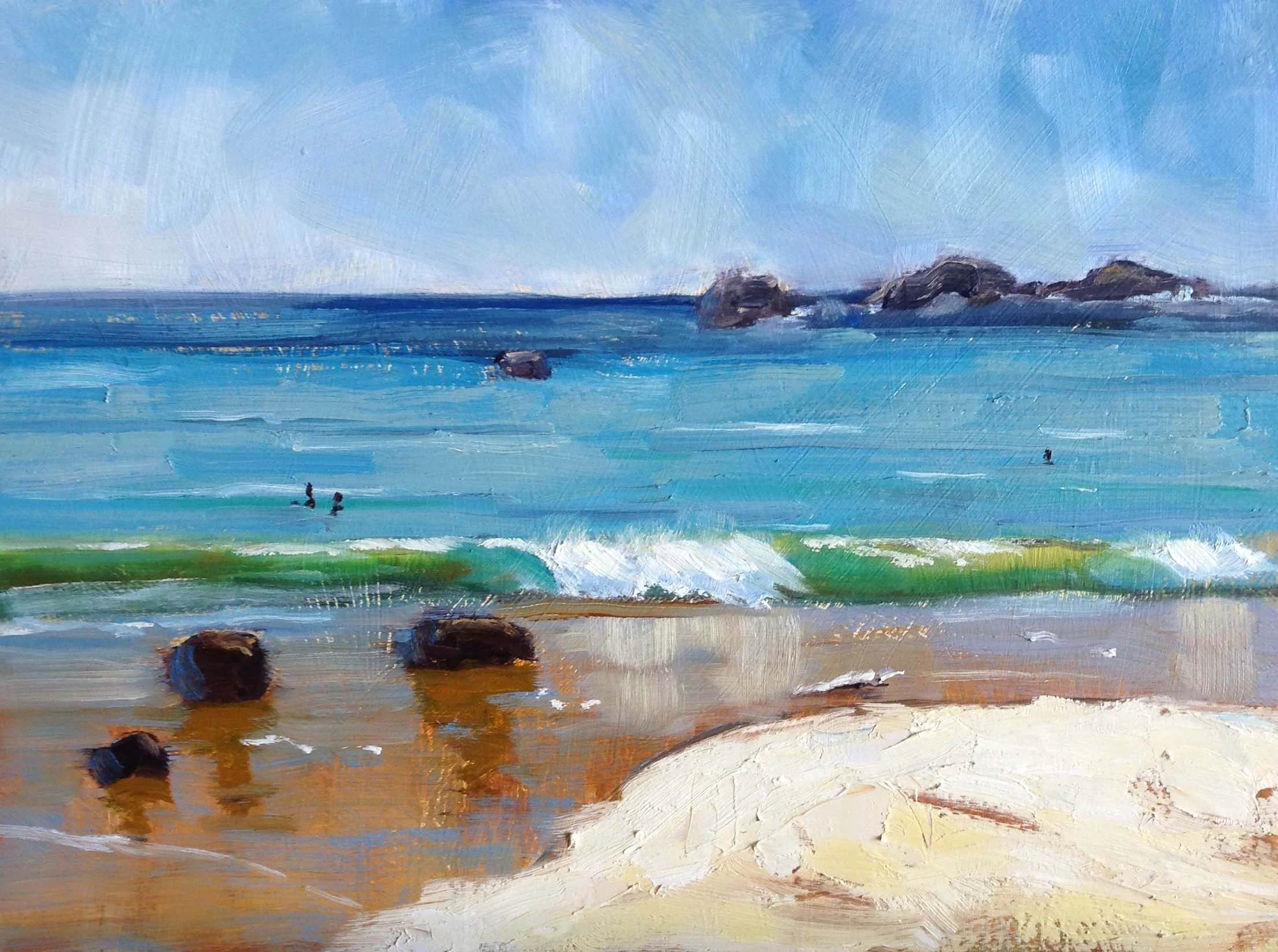 "Beach 3" oil on board 30 x 40cm