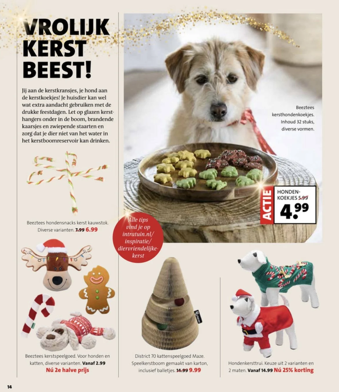 Loekie op website en in de folder van 'Intratuin'