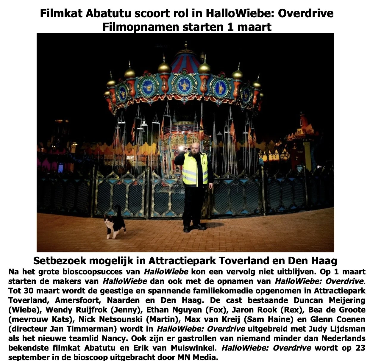 Abatutu in film 'HalloWiebe 2'