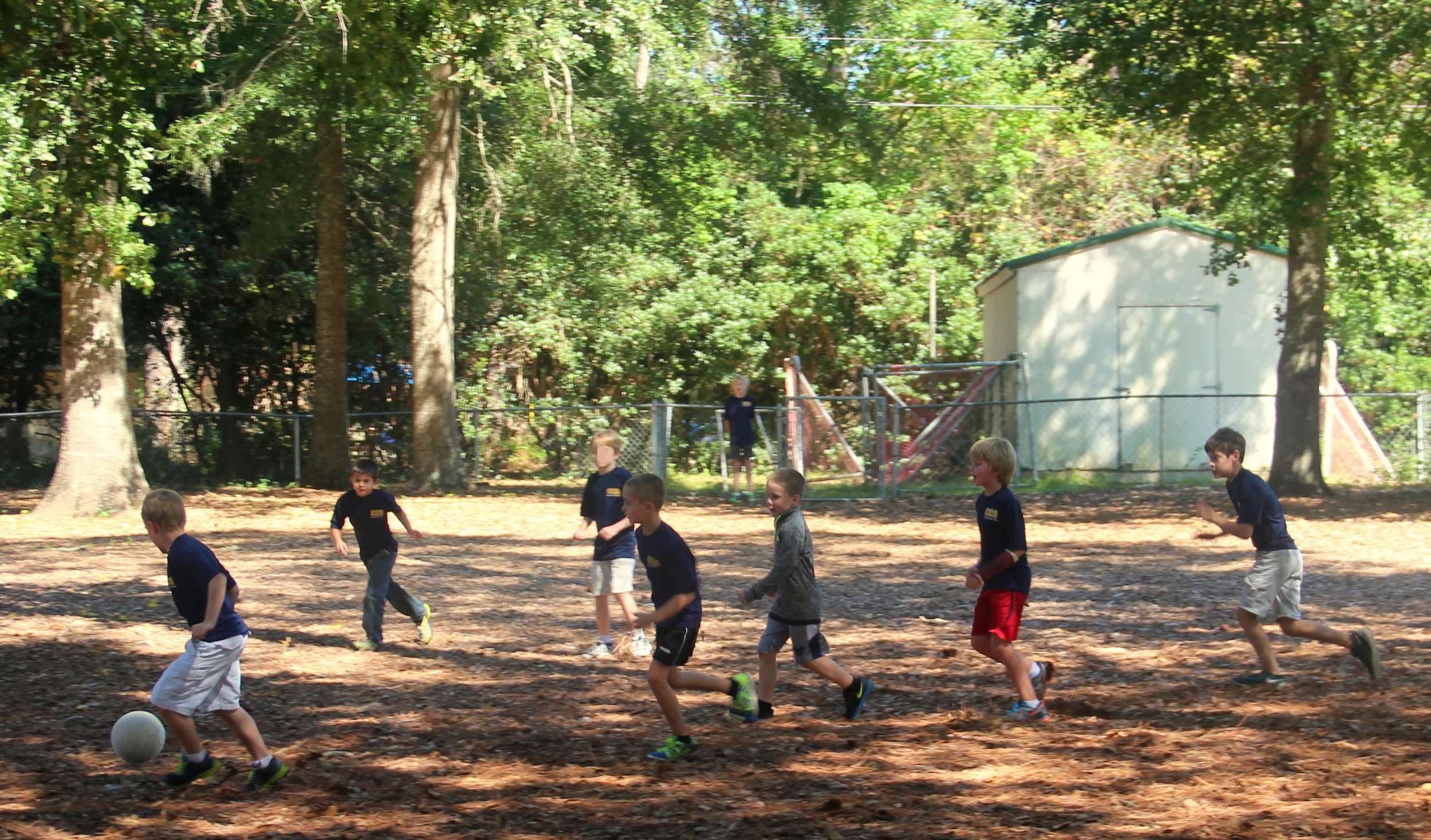 During the after school program, the students enjoy playing different sports.