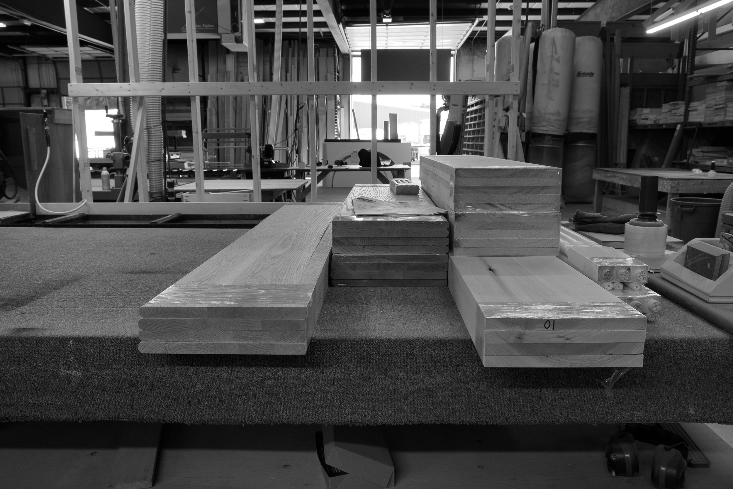 Milled treads and risers for a recent renovation on a house in the Outer Cape