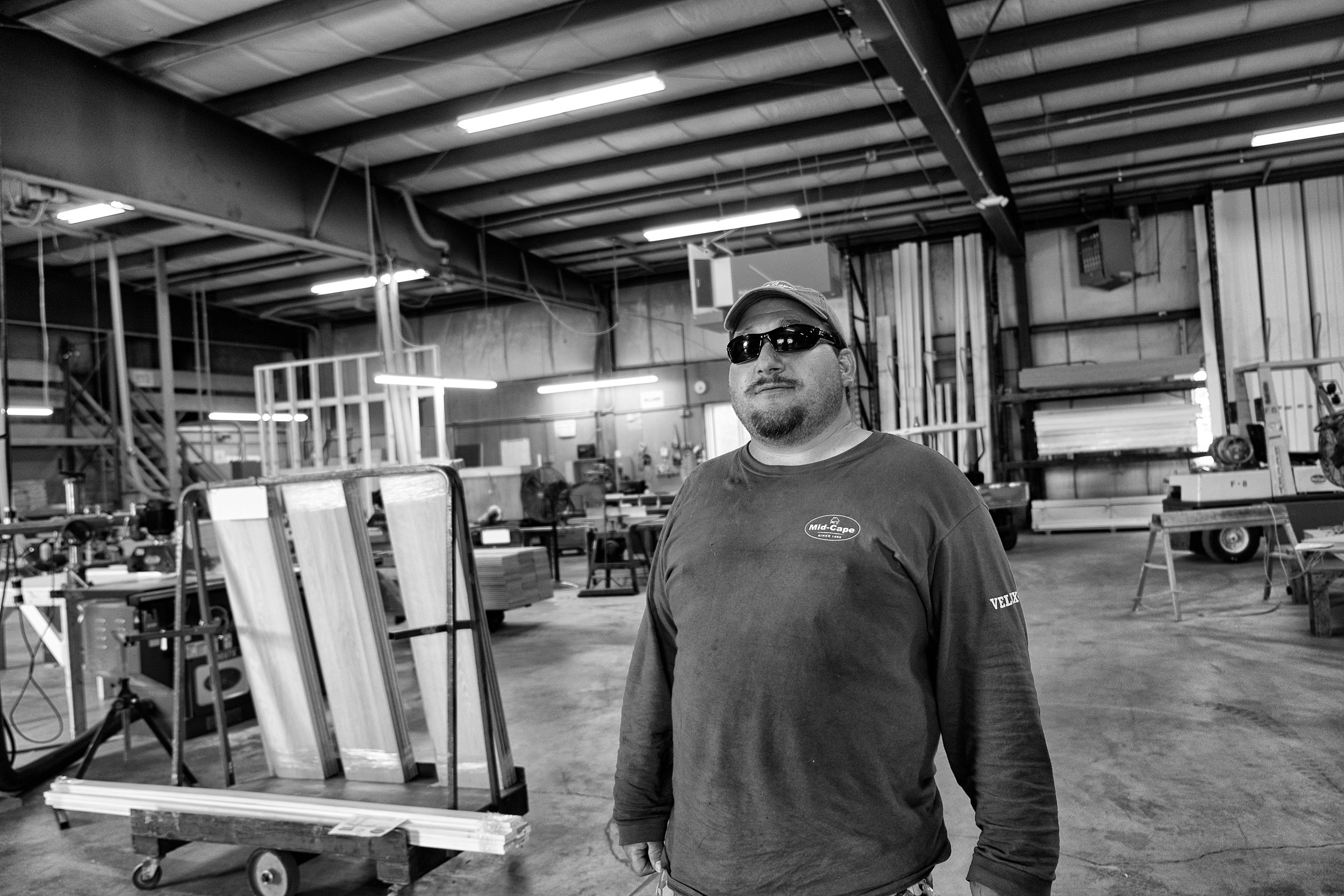 Andy picking an order out of building 9 for the next day