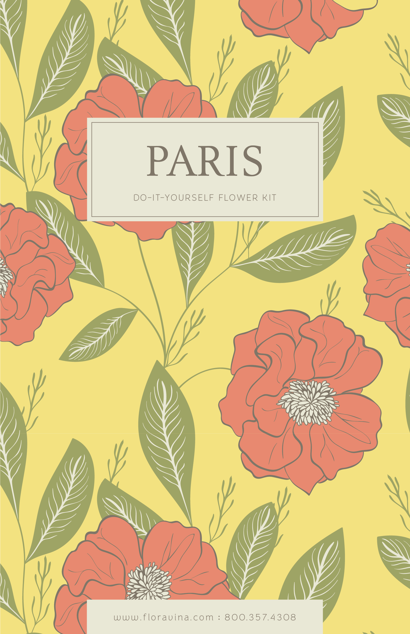 Floravina "Do-it-Yourself" PARIS FlowerKit Label Design