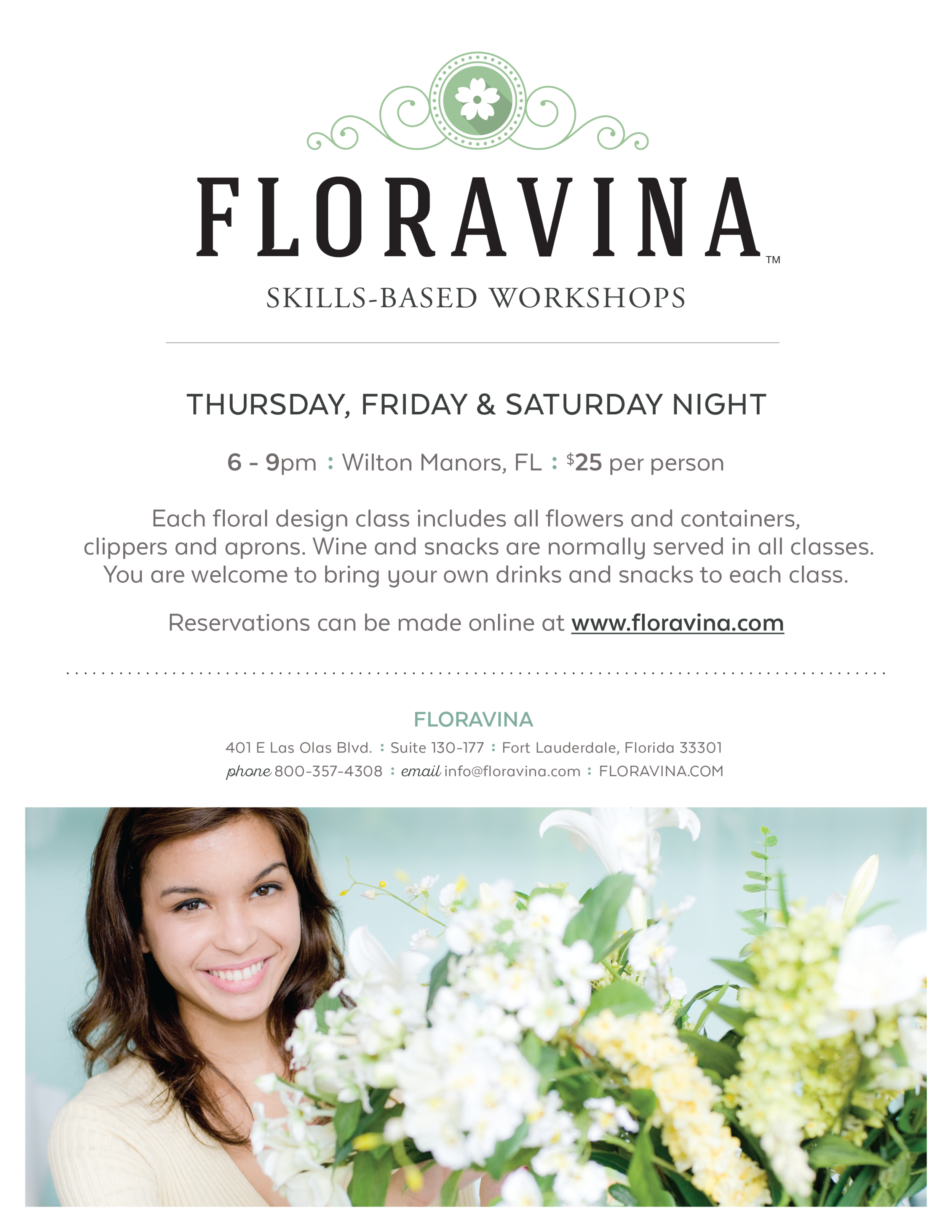 Floravina Workshop Flyer Design